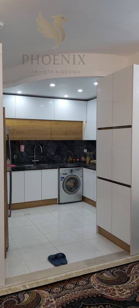 کابینت با ماشین لباسشویی توکار