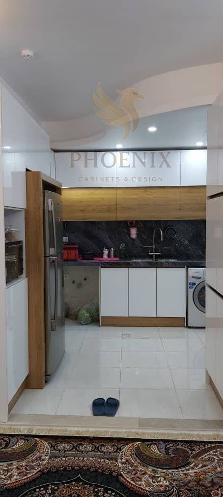 کابینت چوب و سنگ ققنوس