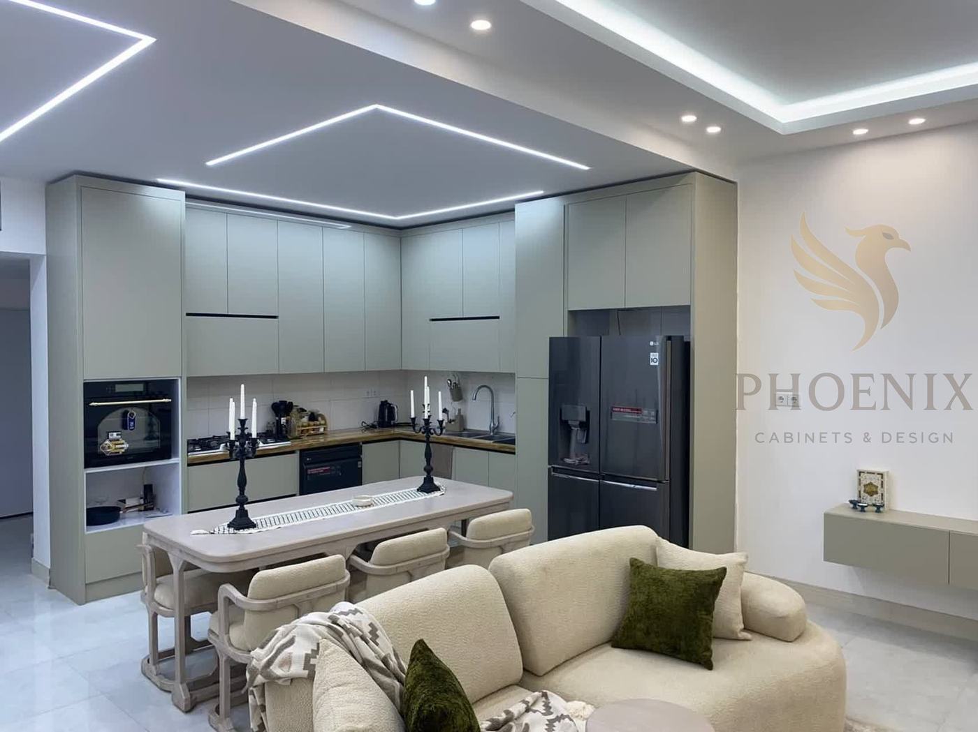 کابینت با میز نهارخوری